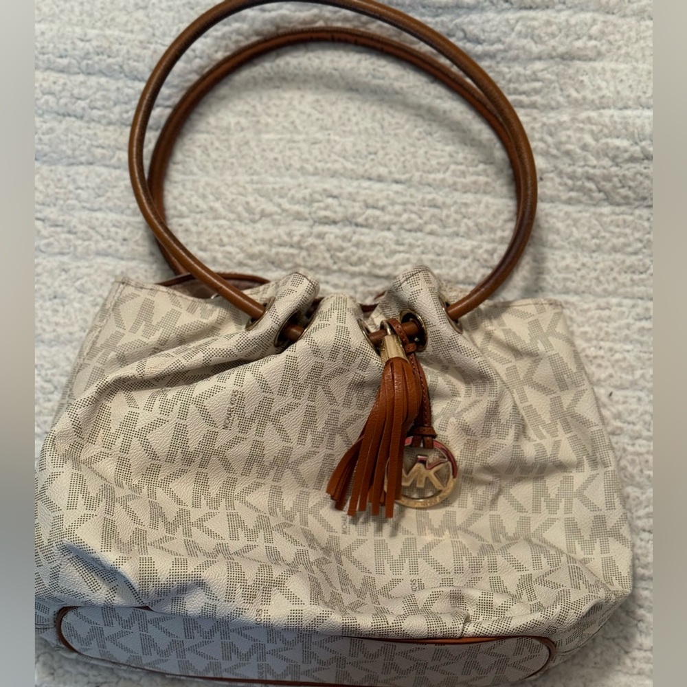 Bundle: Michael Kors Monogram Bag and Wallet